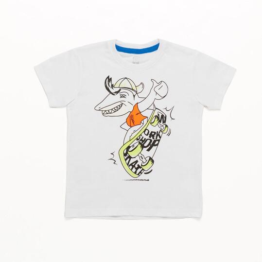 Camiseta UP STAMPS Blanco Niño (2-8)