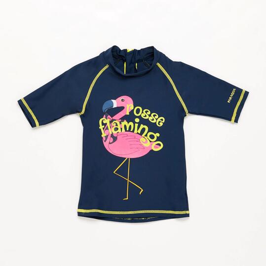 Camiseta Natación Niña Paraqua Marino Lima