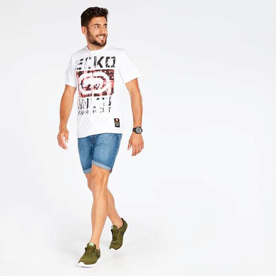 Camiseta Blanca Hombre Ecko Cracked
