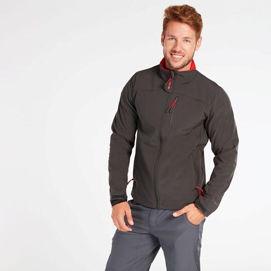 Chaqueta Softshell Gris Oscuro Hombre Boriken