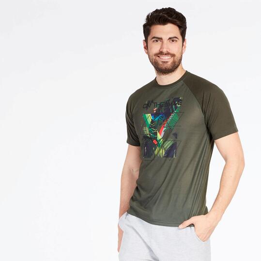Camiseta Manga Corta Kaki Hombre Silver