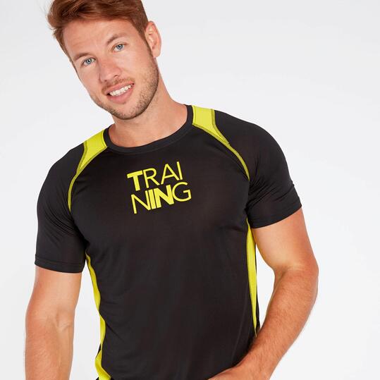 Camiseta Running Negra Hombre Ipso Combi