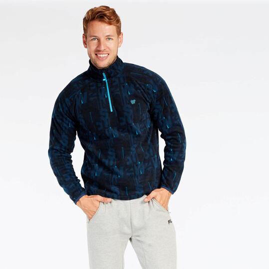 Forro Polar Cuello Cremallera Gris Oscuro Up