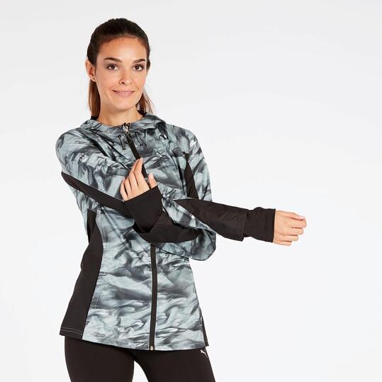 Cortavientos Puma Running Negro Blanco