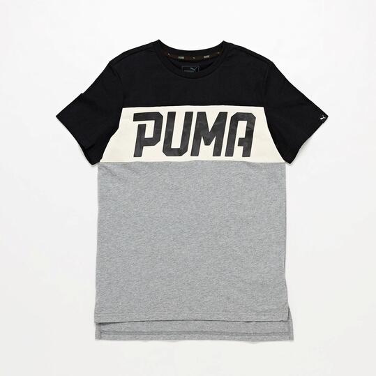 Camiseta Manga Corta Puma Style Gris Junior