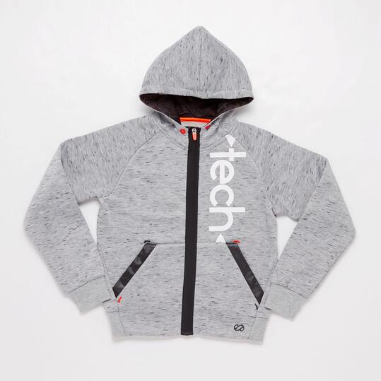 Chaqueta Capucha Gris Junior Silver Sportech