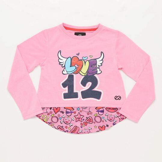 Camiseta Manga Larga Rosa Silver Play In Niña (2-8)