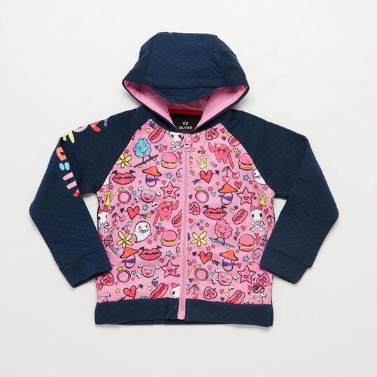Sudadera Capucha Rosa Azul Silver Play In Niña (2-8)