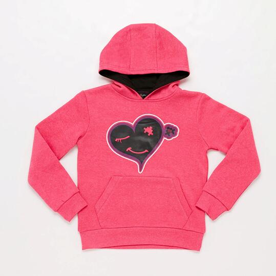 Sudadera Rosa Corazón Niña Up Basic