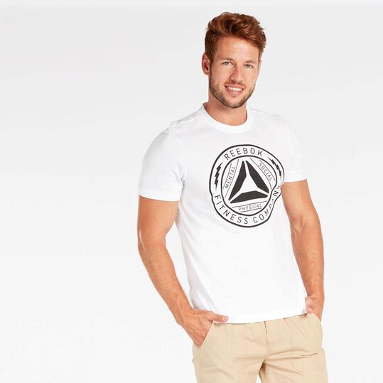 Camiseta Reebok Blanca Hombre