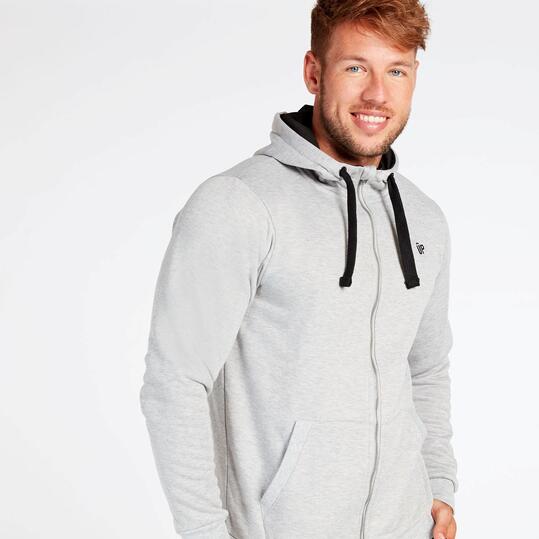 Sudadera Cremallera Gris Up Basic