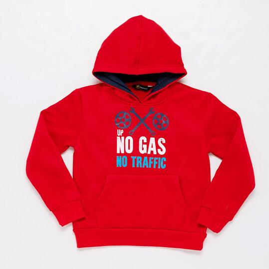 Sudadera Capucha Roja Junior Up Basic