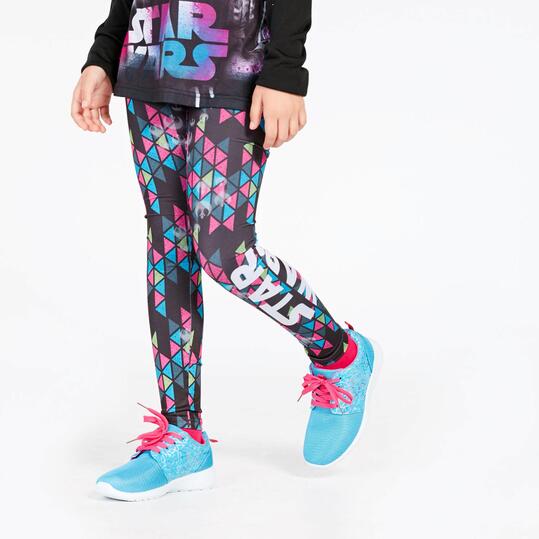 Leggins Star Wars Negro Fucsia Niña (10-16)