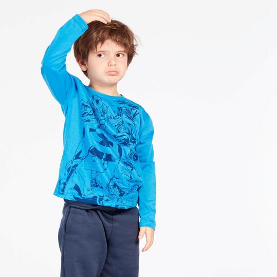 Camiseta Marvel Azul Niño (2-8)