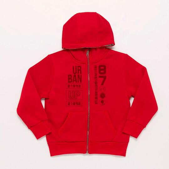 Sudadera Roja Niño Up Basic