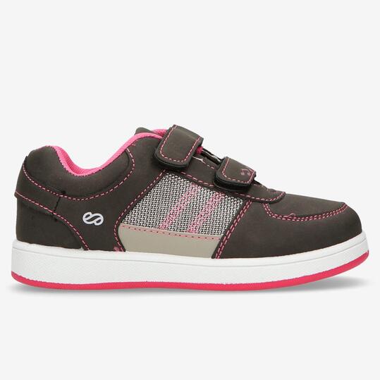 Zapatillas Casual Velcros Grises Niña Silver (28-35)