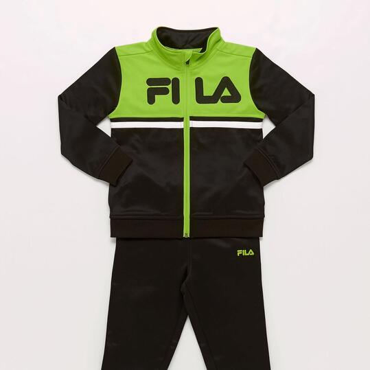 Chándal Fila Negro Verde Niños (4-8)