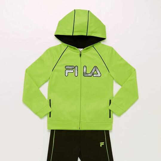 Chándal Fila Negro Verde Niños (4-8)