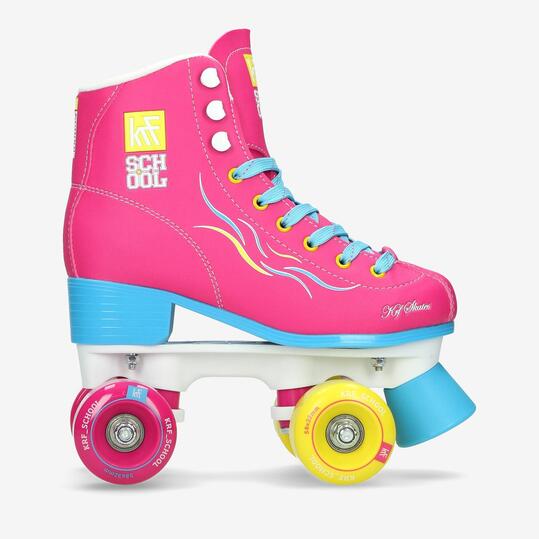 Patín Fucsia Niña Krafwin Roller School New