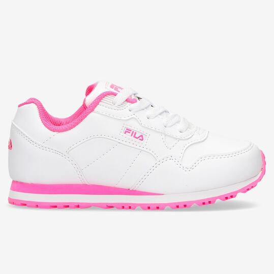 Sneakers Fila Cress Blancas Rosas Niña (28-35)