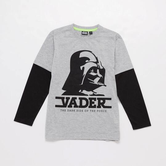 Camiseta Star Wars Niño Gris Negro