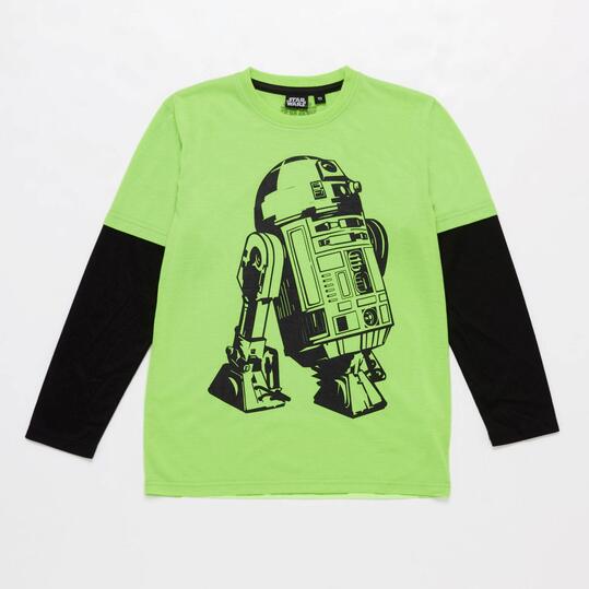Camiseta Star Wars Verde Negro Niño