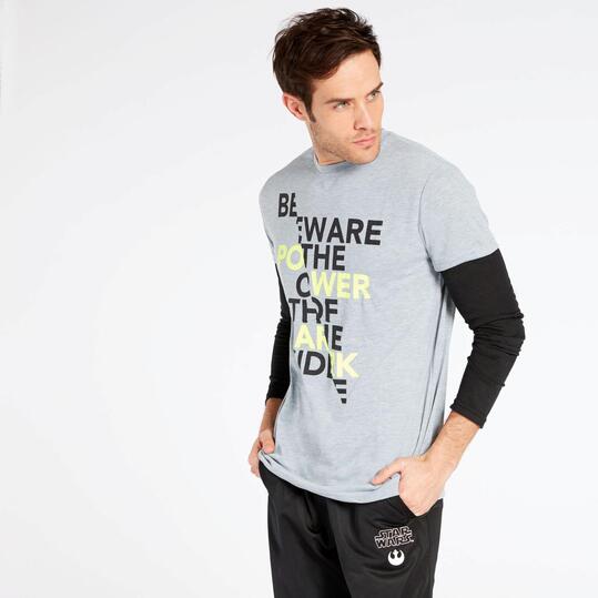 Camiseta Star Wars Hombre Gris