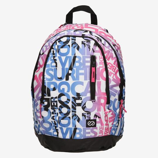 Mochila Portátil Letras Silver