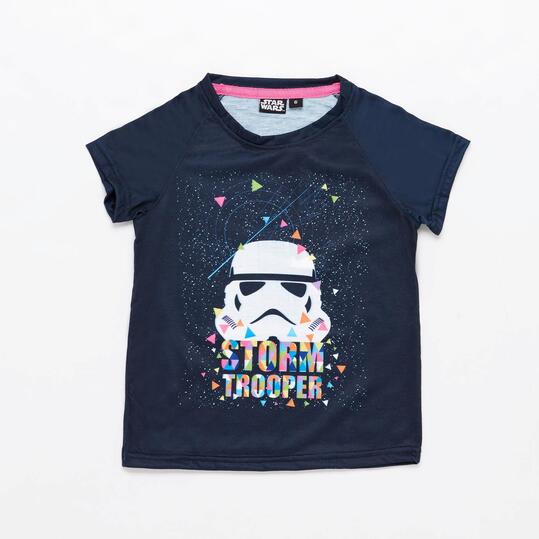 Camiseta Star Wars Azul Niña