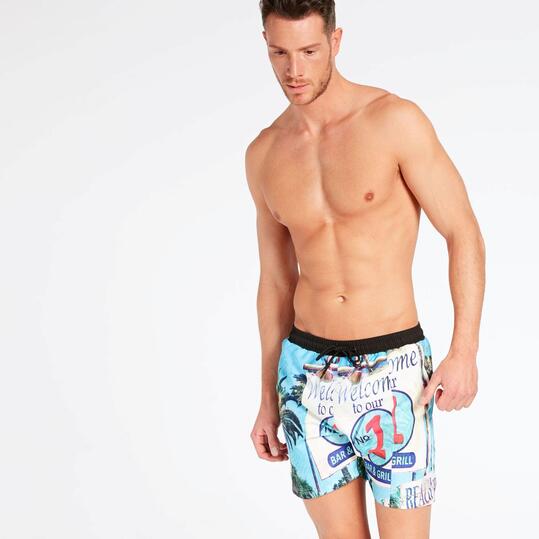 SLVR CRO BAÑADOR CORTO PLAYA MICRO ESTAMP