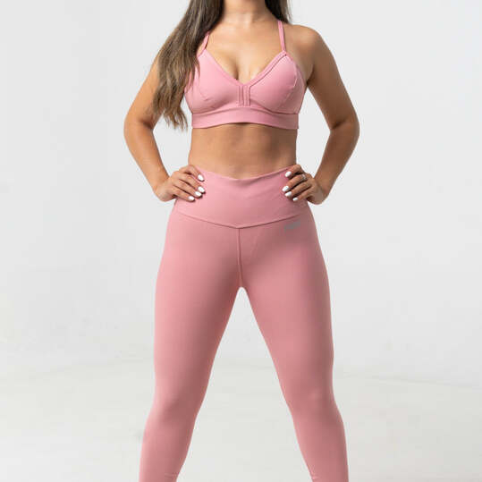 Set Top & Legging Fire Forza - Rosa Palo - Conjunto Leggings & Top Fitness  Mulher