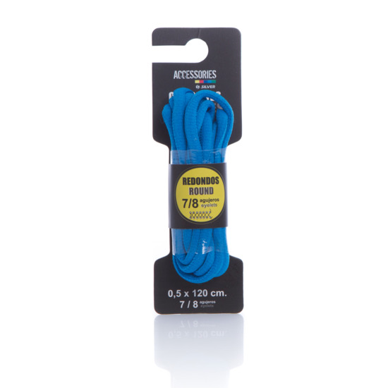 Cordones azules Redondos marca SILVER