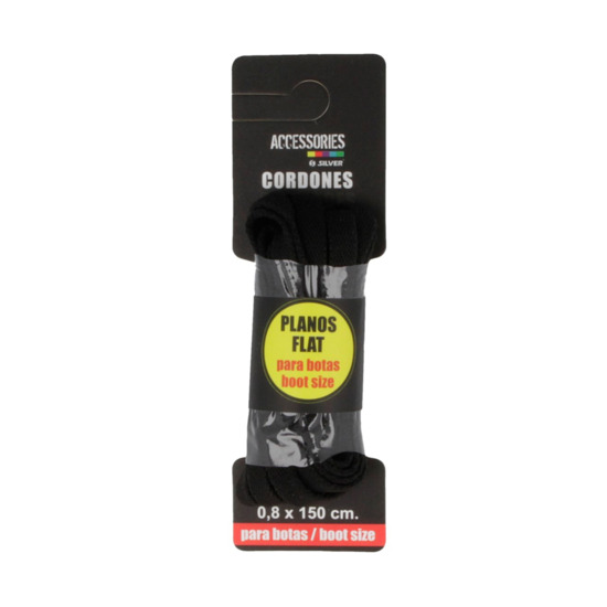 Cordones Plano SILVER Negro
