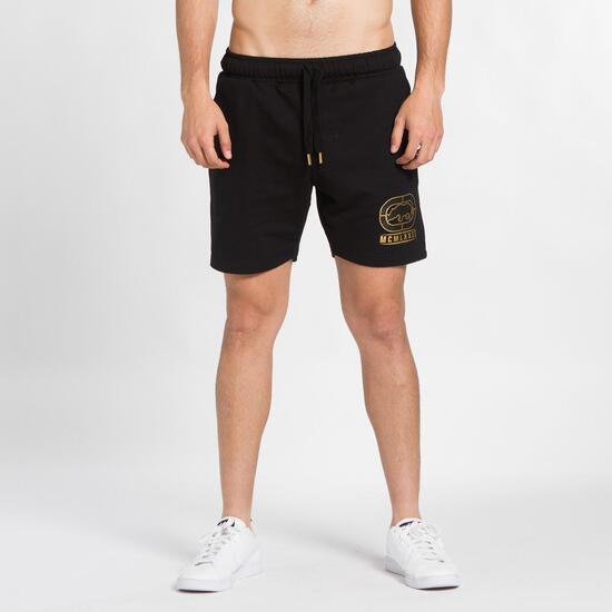 ECKO Pantalón Corto Felpa Negro Hombre