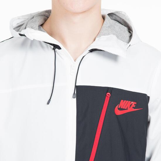 Sprinter Nike Chaqueta Hombre Blanca Blanco Capucha wfgqAx1