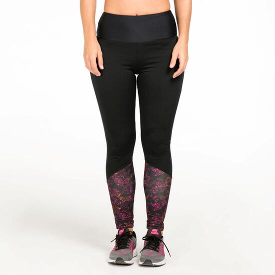 Mallas Largas Gym ILICO ORO Negro Mujer