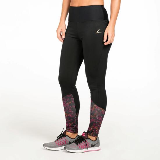 Mallas Largas Gym ILICO ORO Negro Mujer