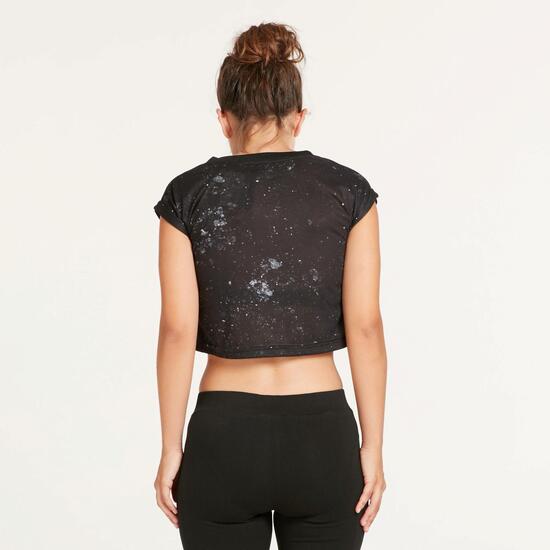 FILA Top Crop Negro Mujer