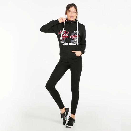 Sudadera Capucha HARGUS Negra Mujer