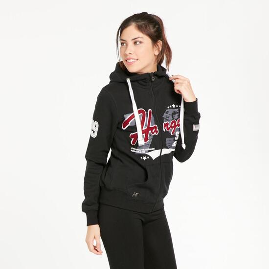 Sudadera Capucha HARGUS Negra Mujer