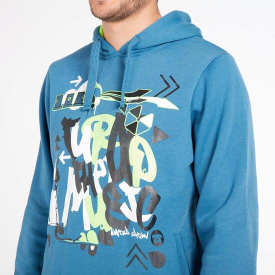 Sudadera Capucha UP BASIC Denim Hombre