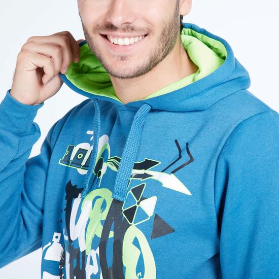 Sudadera Capucha UP BASIC Denim Hombre