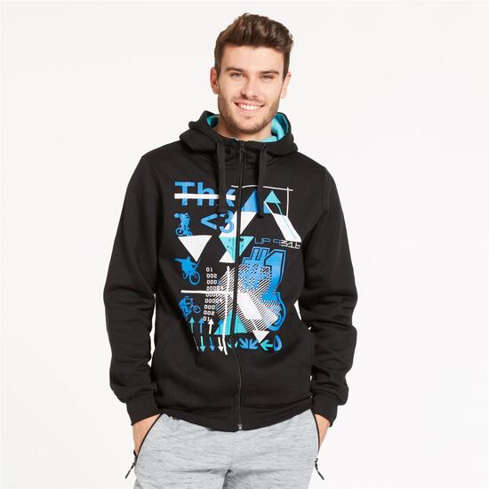 Sudadera Capucha UP BASIC Negro Hombre