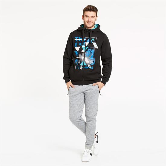 Sudadera Capucha UP BASIC Negro Hombre