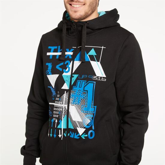 Sudadera Capucha UP BASIC Negro Hombre