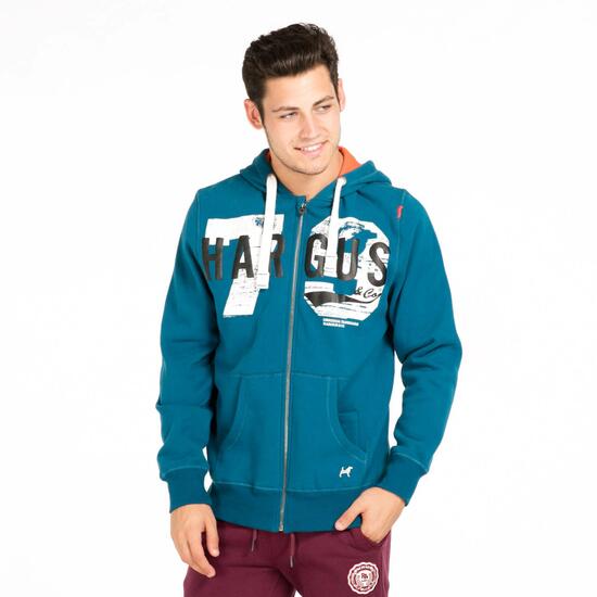 Sudadera Capucha Hargus Azul Hombre