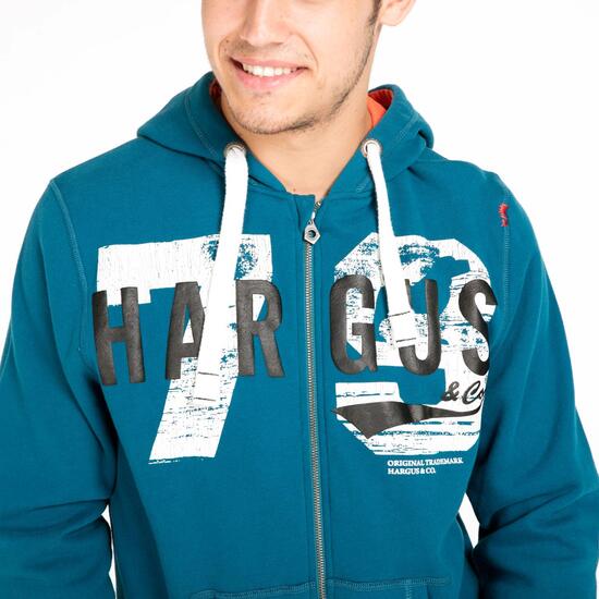 Sudadera Capucha Hargus Azul Hombre