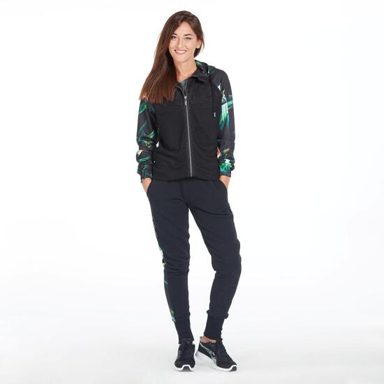 FILA Sudadera Negra Estampada Mujer