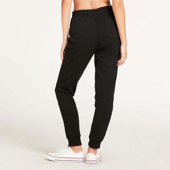 FILA Pantalón Largo Felpa Negro Mujer