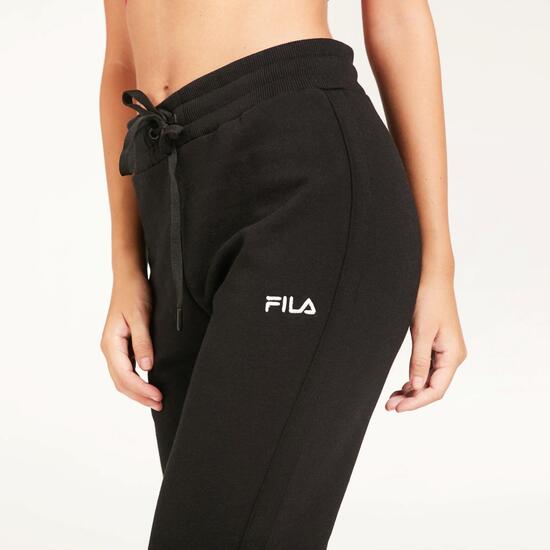 FILA Pantalón Largo Felpa Negro Mujer